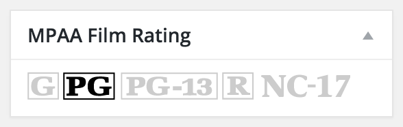 Mpaa Film Rating Meta Box Theater For Wordpress